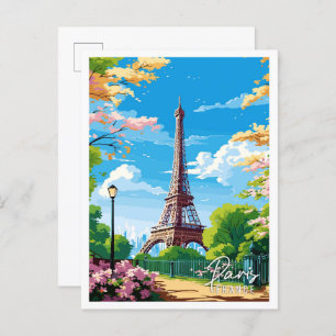 Paris-Frankreich-Vintage Postkarte