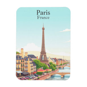 Paris, Frankreich Vintage Reise Eiffelturm Magnet