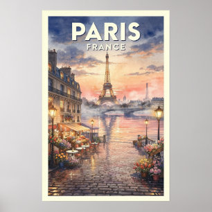Paris Frankreich Vintage Reise Poster