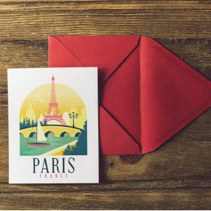 Paris Frankreich Vintage Reise Postkarte