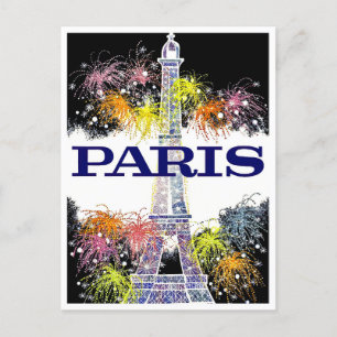 Paris Frankreich Vintage-Reise Postkarte