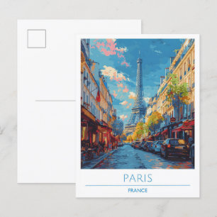 Paris Frankreich Vintage Reise Postkarte