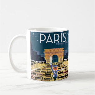 Paris Frankreich Vintage-Reise Retro-Tourismus Url Kaffeetasse