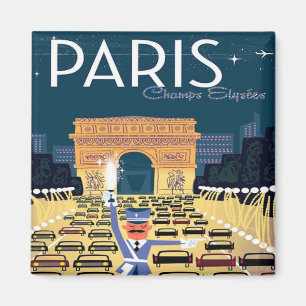Paris Frankreich Vintage-Reise Retro-Tourismus Url Magnet
