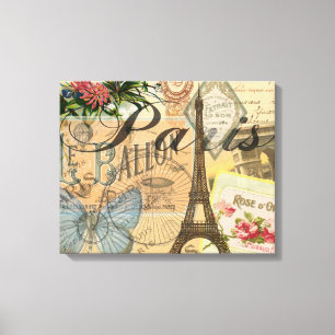 Paris Frankreich Vintage Reisen Kunstvoll wandern Leinwanddruck