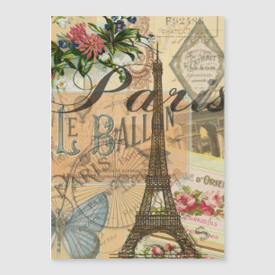 Paris Frankreich Vintage Reisen Kunstvoll wandern Magnetkarte