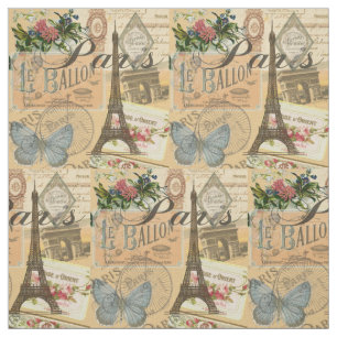 Paris Frankreich Vintage Reisen Kunstvoll wandern Stoff