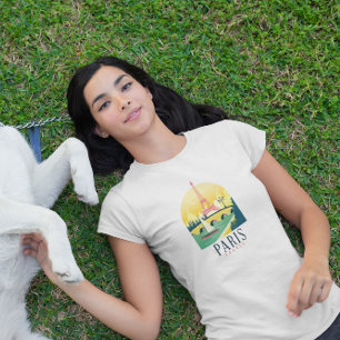 Paris Frankreich Vintage Reisen Romantik T-Shirt