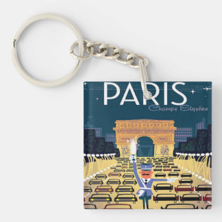 Paris Frankreich Vintage Reisetourismus Urlaub Schlüsselanhänger