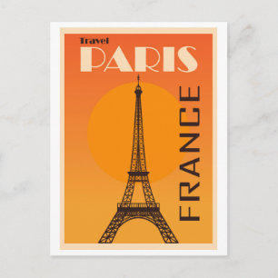 Paris, Frankreich Vintage Travel Poster Postkarte