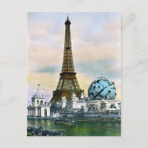 Paris Frankreich Weltmesse 1889 - Vintage Reise Postkarte