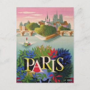 Paris FrankreichVintage Reise Postkarte