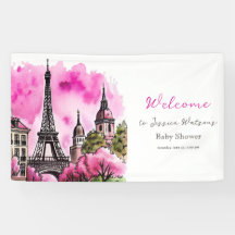 Paris Französisch Bonjour Bebe Pink Black Baby Dus