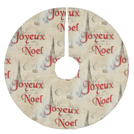 Paris Französisch Postkarten Weihnachtsbaum-Rock Polyester Weihnachtsbaumdecke