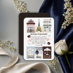 Paris French Cafe Patisserie Baby Shower Begleitkarte