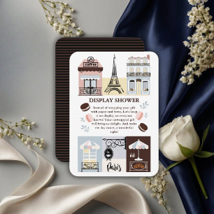 Paris French Cafe Patisserie Baby Shower Begleitkarte