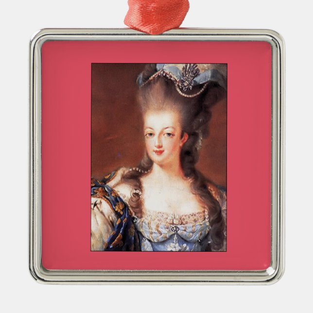 Paris French Marie Antoinette Weihnachtsdekoration Ornament Aus Metall (Vorne)