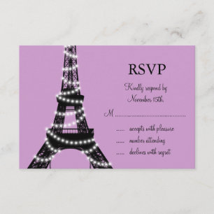 Paris funkelt das UAWG (lila) RSVP Karte