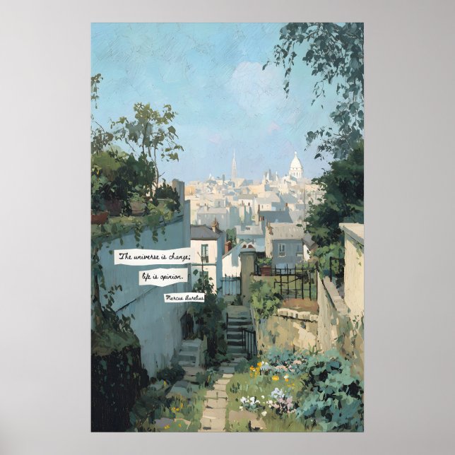 Paris Garden View Poster  City Rooftops, Stoic (Vorne)