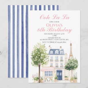 Paris Geburtstag Parisian Café Teeparty Einladung