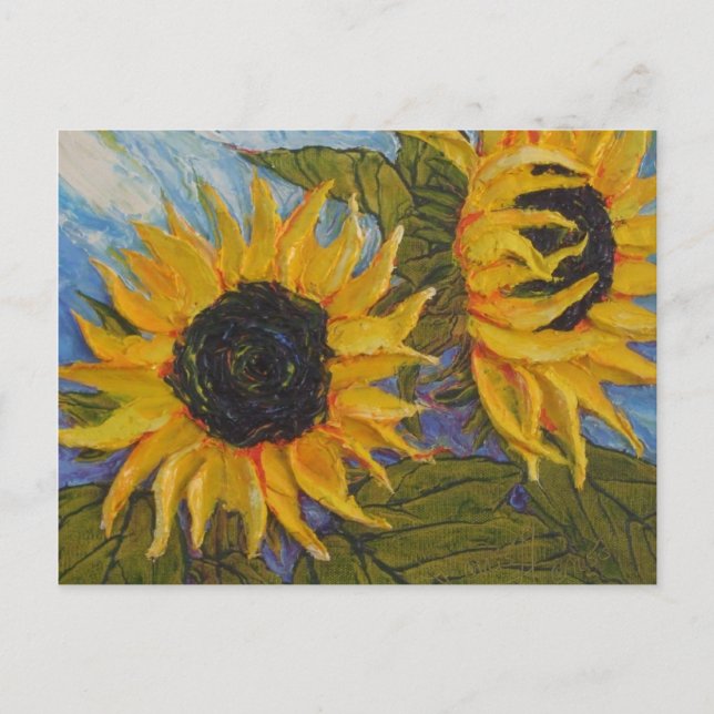 Paris' Gelbe Sonnenblume Postkarte (Vorderseite)