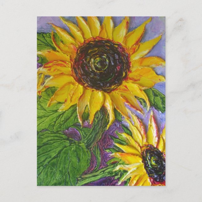 Paris' Gelbe Sonnenblumen Postkarte (Vorderseite)