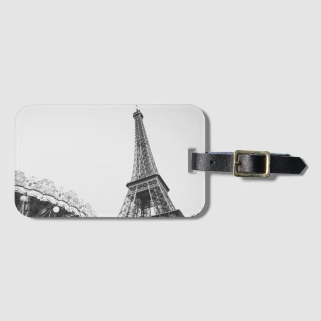 Paris Gepäck Tag Geschenk für Paris Reise Gepäckanhänger (Vorderseite (Horizontal))