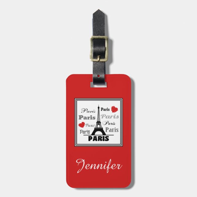 Paris Gepäckanhänger (Vorderseite vertikal)