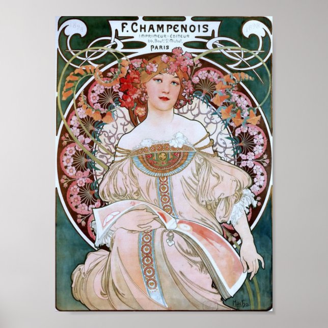 Paris Girl in Light Pink Poster (Vorne)
