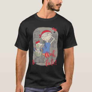 Paris Girl Niedlich Dog Retro Souvenir French Wome T-Shirt