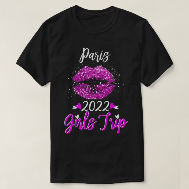 Paris Girls Trip 2022 Urlaub Rosa Lipno  T-Shirt (Design vorne)