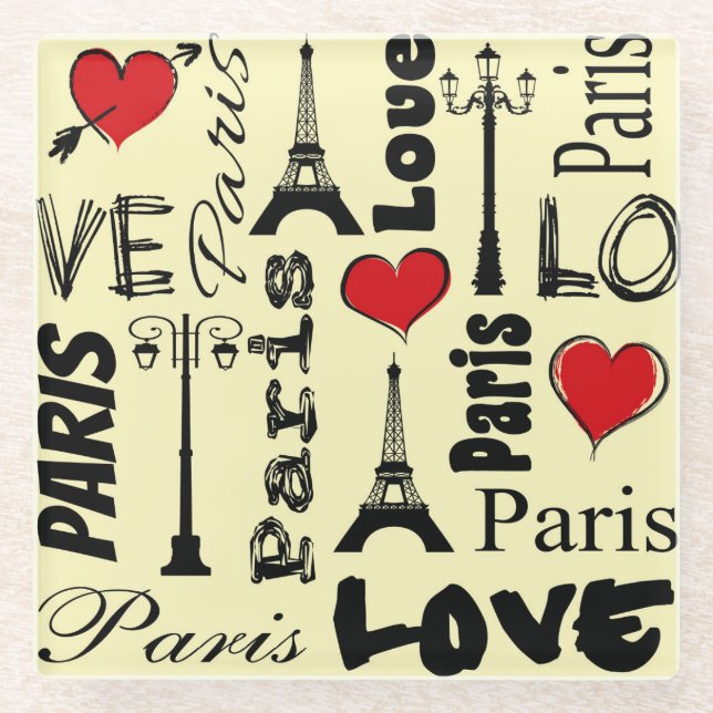 Paris Glasuntersetzer (Vorderseite)