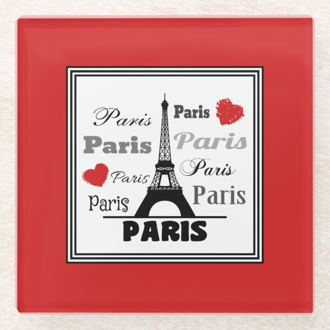 Paris Glasuntersetzer (Vorderseite)