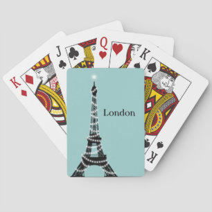 Paris Glitzern Everywhere Poker Cards Türkis Spielkarten