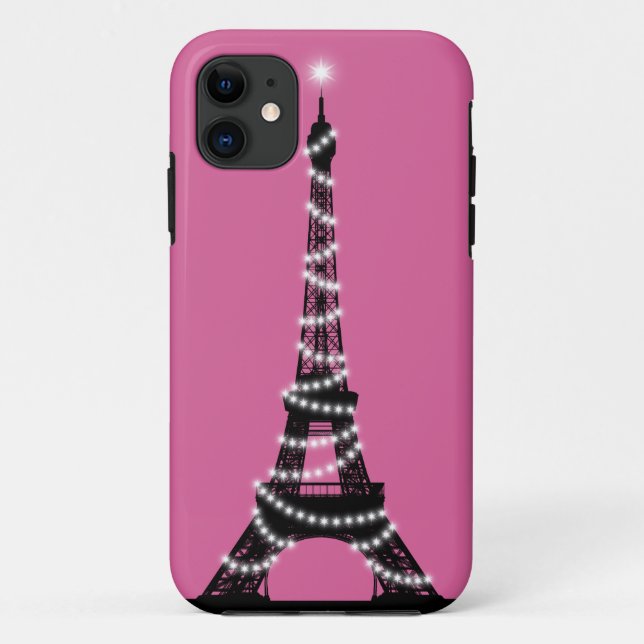 Paris Glitzern iPhone 5 Selten Rosa Case-Mate iPhone Hülle (Rückseite)