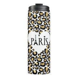 Paris Gold Leopard Thermosbecher