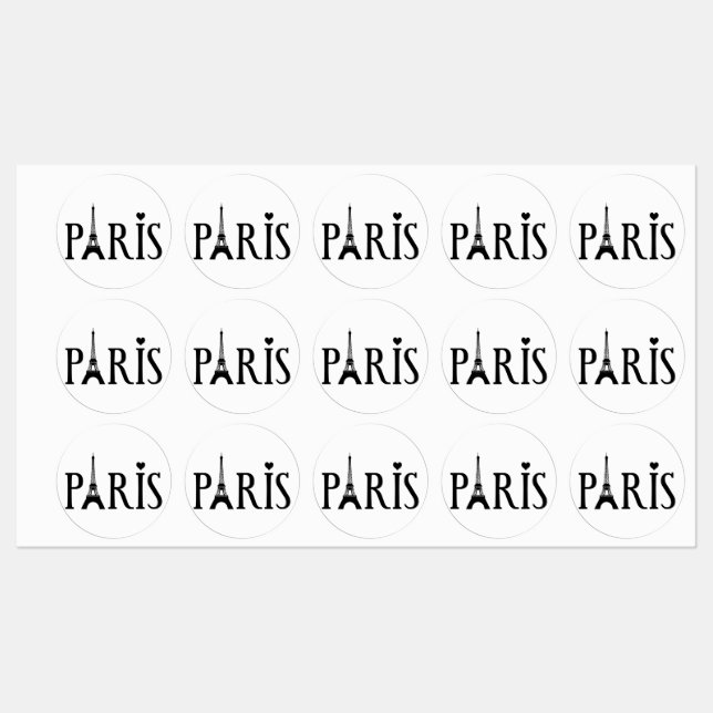 Paris - Grafik Etiketten (Blatt)