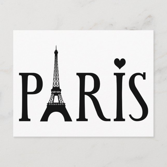 Paris - Grafik Postkarte (Vorderseite)
