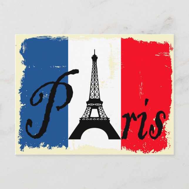 Paris Grunge Postkarte (Vorderseite)