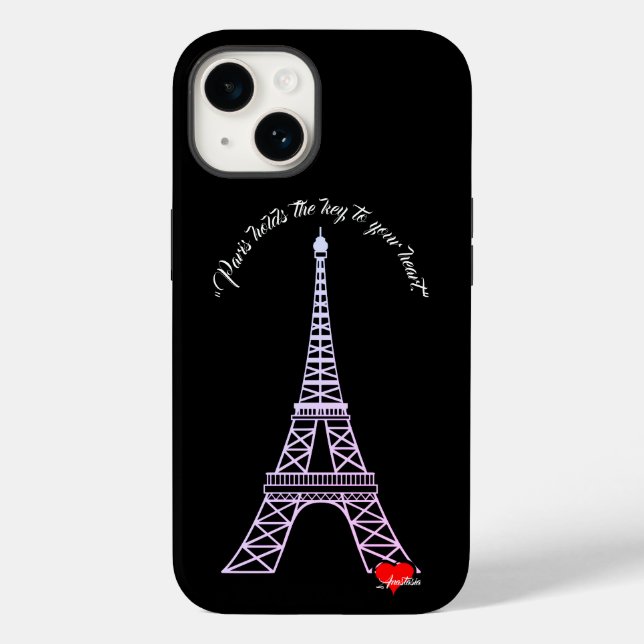 "Paris hält den Schlüssel zum Herzen", iPhone Case (Rückseite)