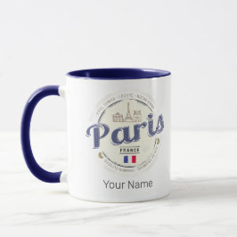 Paris Hauptstadt Frankreich Eiffelturm Vintag Souv Tasse