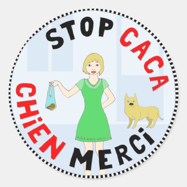 Paris, Hauptstadt von La Crotte Runder Aufkleber (Vorderseite)