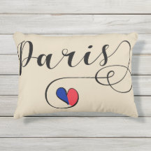 Paris Heart Accent Pillow, Frankreich
