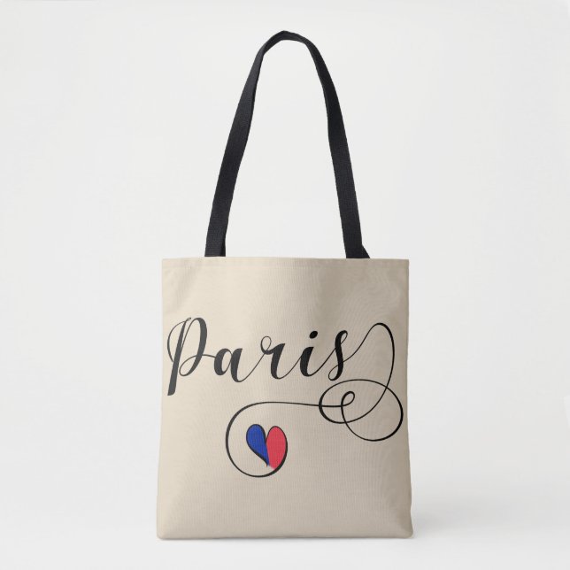 Paris Heart Grocertasche, Frankreich (Vorderseite)