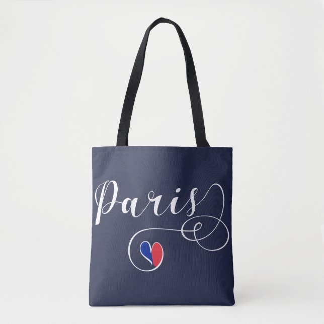 Paris Heart Grocertasche, Frankreich (Vorderseite)