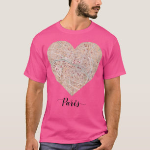 Paris Heart Map T-Shirt