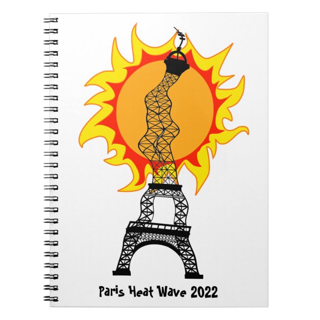 Paris Heat Wave 2022 Notebook Notizblock (Vorderseite)
