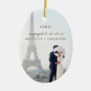 Paris Heiratsantrag-Foto-Andenken Keramik Ornament