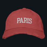 PARIS Hellrosa Stickerei Vintag roter Stil Bestickte Baseballkappe<br><div class="desc">PARIS Hellrosa Stickereier Vintager, gestresster, beiger Hut aus gepresster Baumwolle. Ein wunderbares Geschenk für alle, die Paris Frankreich Lieben! Wenn Sie Ihren persönlichen Text bevorzugen, wählen Sie einfach den Knopf "Diese Vorlage personalisieren", um Ihre Auswahl an benutzerdefiniertem Text einzugeben. Die Stickerei kann auch an andere Farbeinstellungen angepasst werden, indem Sie...</div>