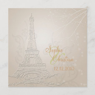Paris, Herbst + Winter Hochzeits Einladungen